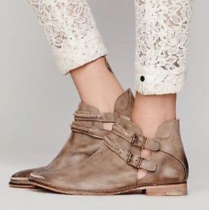 Free People Braeburn 11 Distressed Leather Bootie